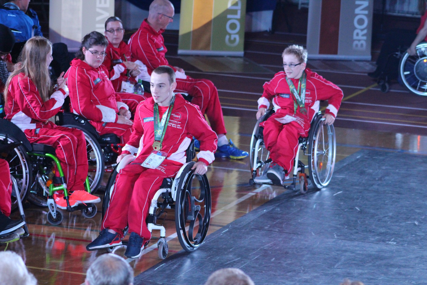 Ben Rees just after collecting one of his two Gold medals at the CP World Games August 2015